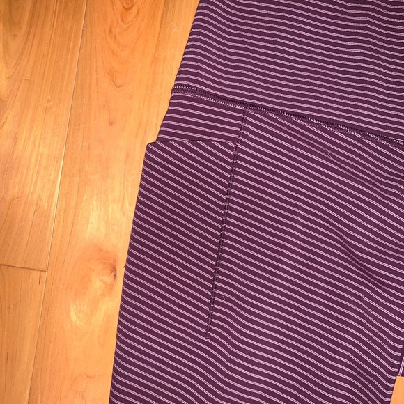 Striped Burgundy Athleta Leggings - Picture 3 of 7